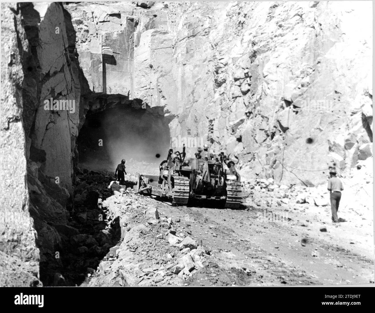 12/31/1962. Construction du tunnel de Guadarrama. Crédit : Album / Archivo ABC Banque D'Images