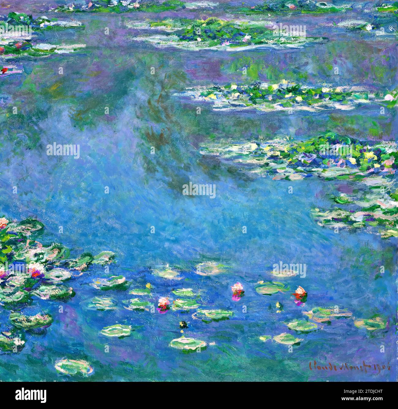 claude-monet-water-lilies-banque-d-images-vectorielles-alamy