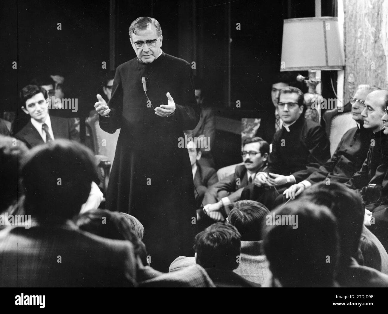 01/01/1972. Josémaría Escriva de Balaguer dans un rassemblement. Crédit : Album / Archivo ABC Banque D'Images