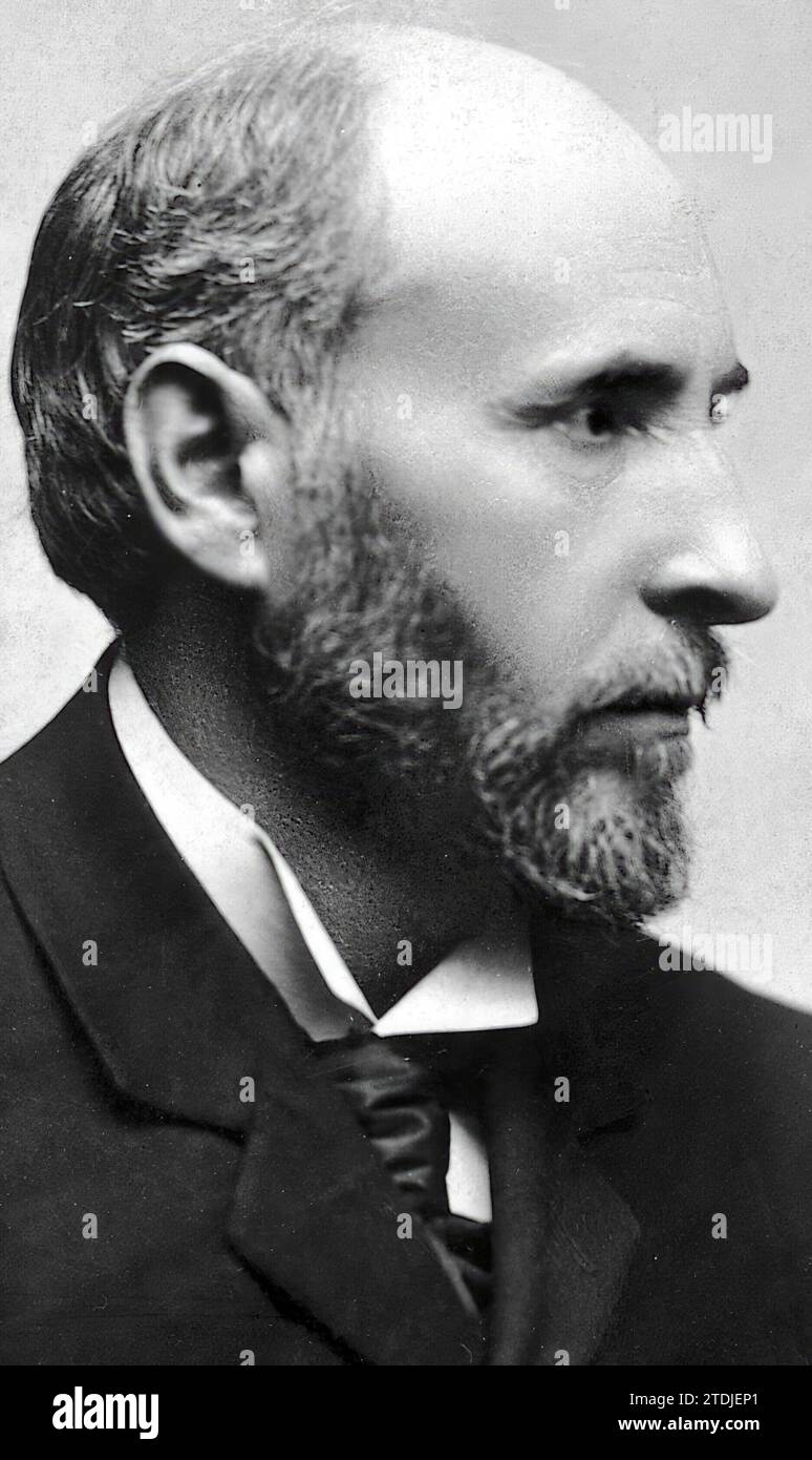 12/31/1899. Portrait du scientifique Ramón y Cajal. Crédit : Album / Archivo ABC Banque D'Images