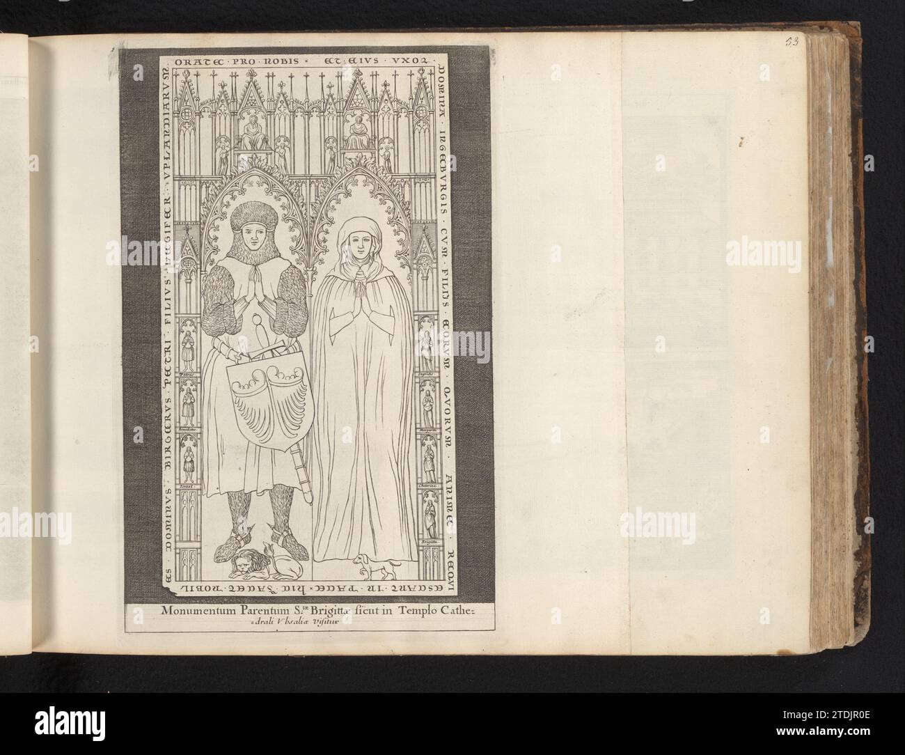 Pierre tombale des parents de Sainte Birgitta van Sweden dans la cathédrale d'Uppsala, François Campion, 1668 l'estampe fait partie d'un album. Gravure de papier Uppsala. Cathédrale l'estampe fait partie d'un album. Gravure de papier Uppsala. Cathédrale Banque D'Images Pierre tombale des parents de Sainte Birgitta van Sweden dans la cathédrale d'Uppsala, François Campion, 1668 l'estampe fait partie d'un album. Gravure de papier Uppsala. Cathédrale l'estampe fait partie d'un album. Gravure de papier Uppsala. Cathédrale Banque D'Images