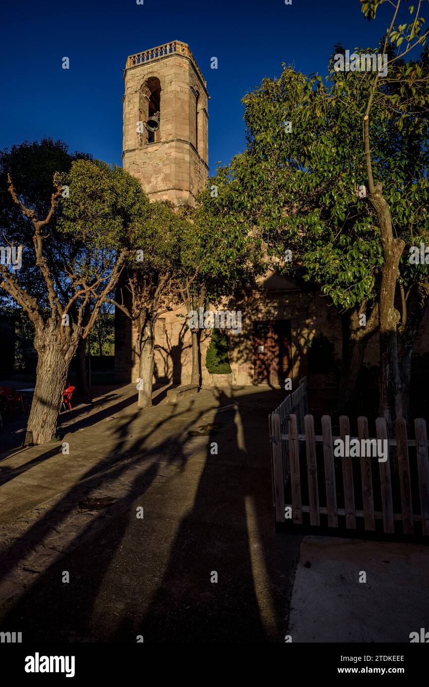 Village de Gaià un après-midi d'hiver (Bages, Barcelone, Catalogne, Espagne) ESP : Aldea de Gaià en una tarde de invierno. Bages, Barcelone, Cataluña España Banque D'Images