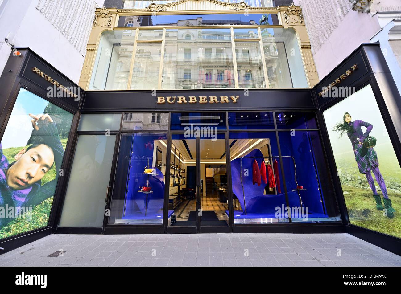 Vienne, Autriche. Magasin Burberry à Kohlmarkt dans le 1e arrondissement de Vienne Banque D'Images