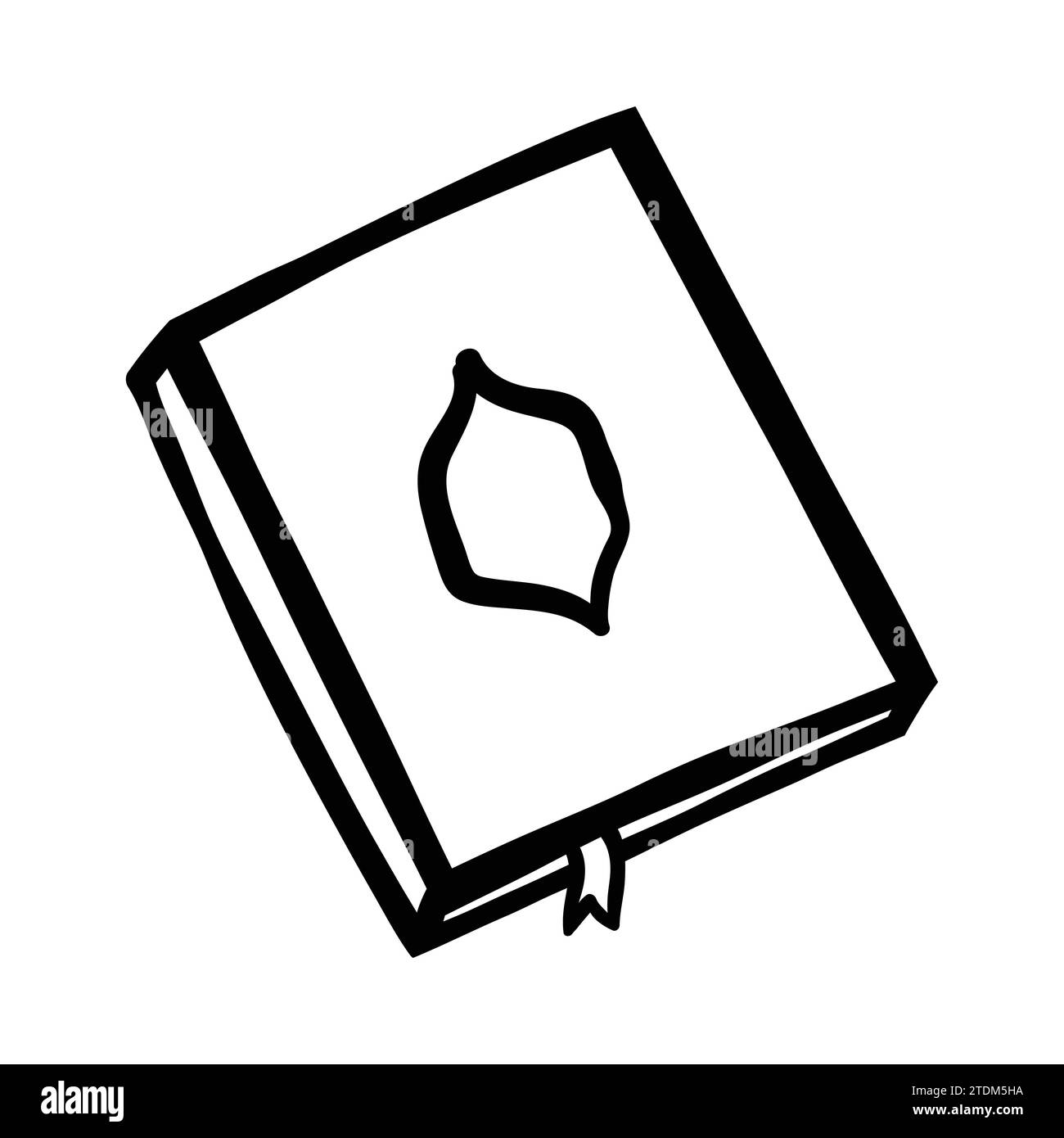 Doodle de mosquée musulmane isolé sur un fond blanc. Dessin vectoriel de contour noir simple. Esquissez à l'encre. Illustration de Vecteur