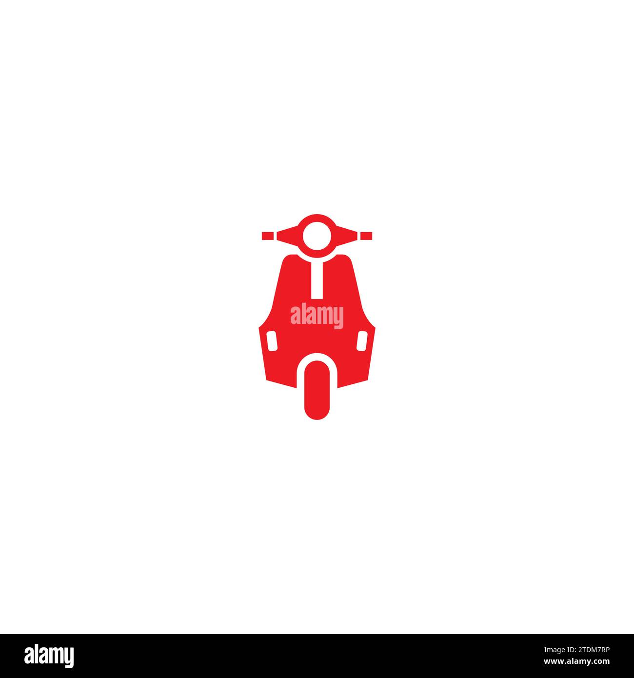 Logo d'icône de scooter avec la couleur rouge Illustration de Vecteur