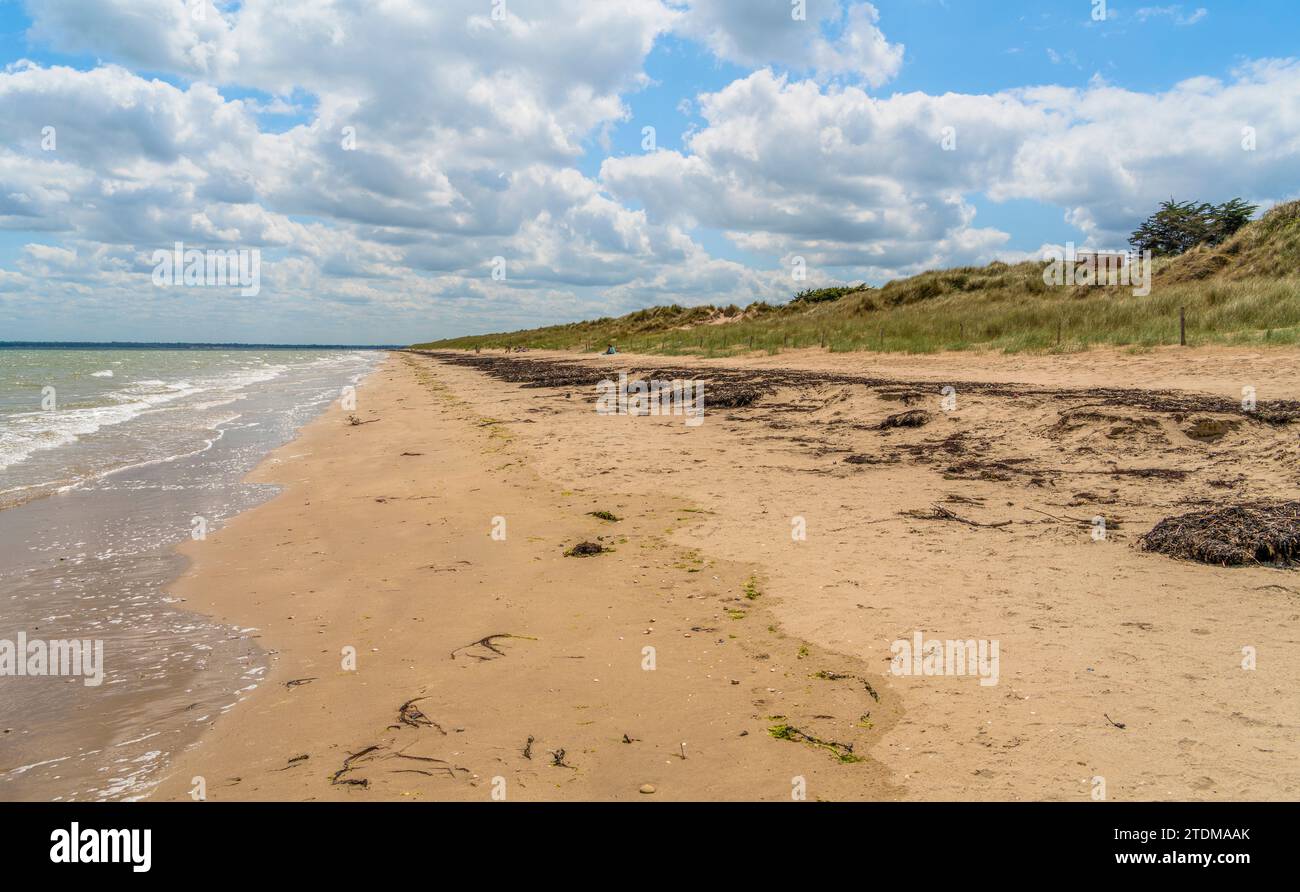 Paysage à Utah Beach qui était l'une des cinq zones de l'invasion alliée de la France occupée par les Allemands lors du débarquement de Normandie le 6 juin 1944, il est Banque D'Images