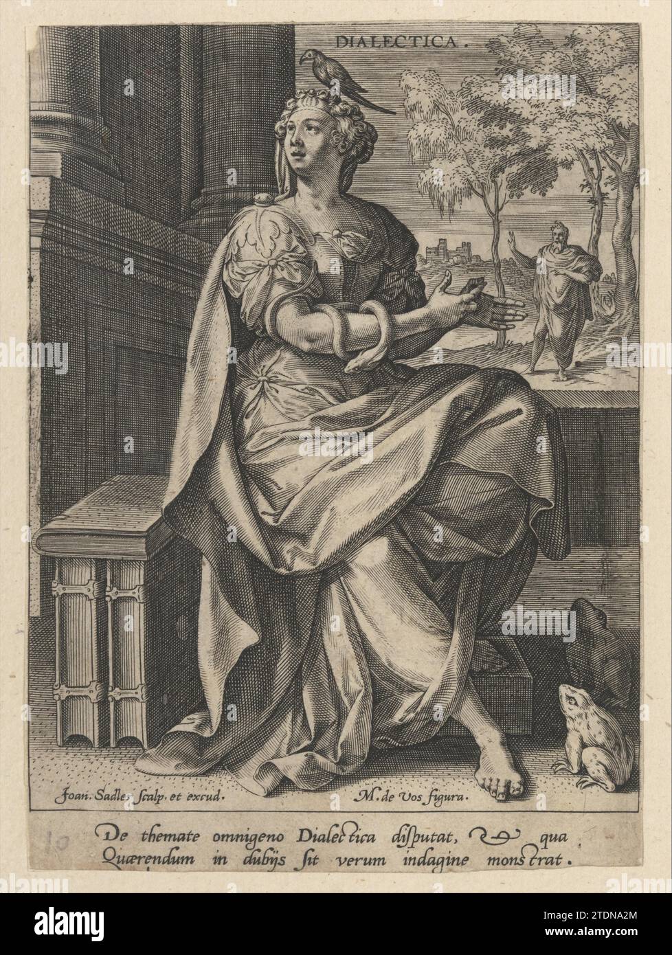 Dialectica de sept Arts libéraux 1949 par Johann Sadeler I Banque D'Images
