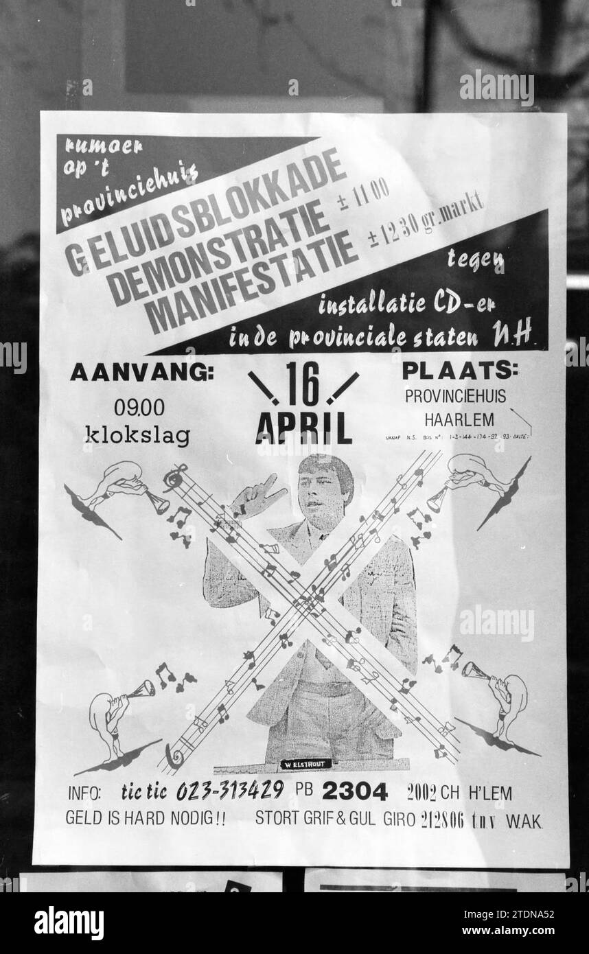 Affiche paysage CD party, 14-04-1991, Whizgle News from the Past, sur mesure pour l'avenir. Explorez les récits historiques, l'image de l'agence néerlandaise avec une perspective moderne, comblant le fossé entre les événements d'hier et les perspectives de demain. Un voyage intemporel façonnant les histoires qui façonnent notre avenir Banque D'Images