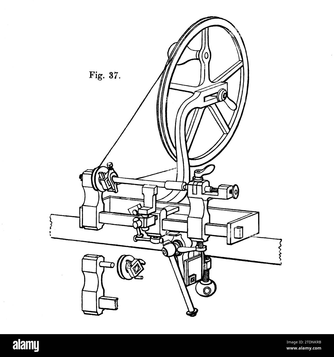 lathe.from le tournage de livres et la manipulation mécanique ont été conçus comme un ouvrage de référence générale et d'instruction pratique sur le tour, et les diverses poursuites mécaniques suivies par les amateurs Volume 4 de Charles Holtzapffel (1806-1847) publié en 1850 par la Holtzapffel Company of Tool and Tours Makers Banque D'Images