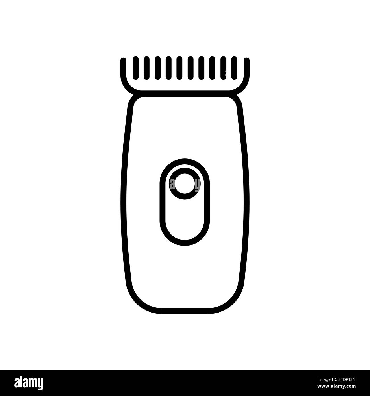 icône vectorielle de contour de tondeuse à cheveux Illustration de Vecteur