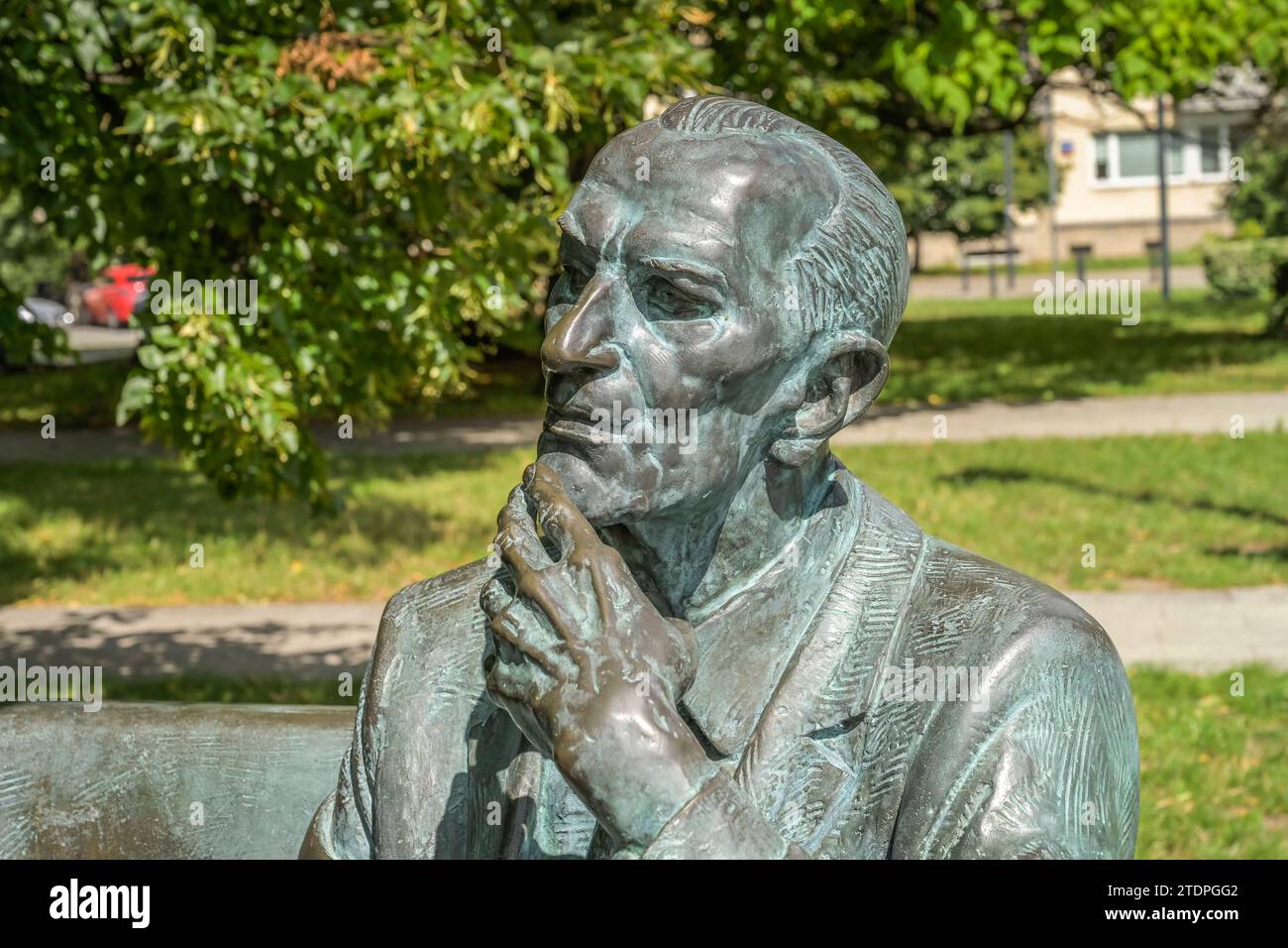 Denkmal Jan Karski Kozielewski, Warschau, Woiwodschaft Masowien, Polen *** Monument à Jan Karski Kozielewski, Varsovie, Voïvodie de Mazovie, Pologne Banque D'Images