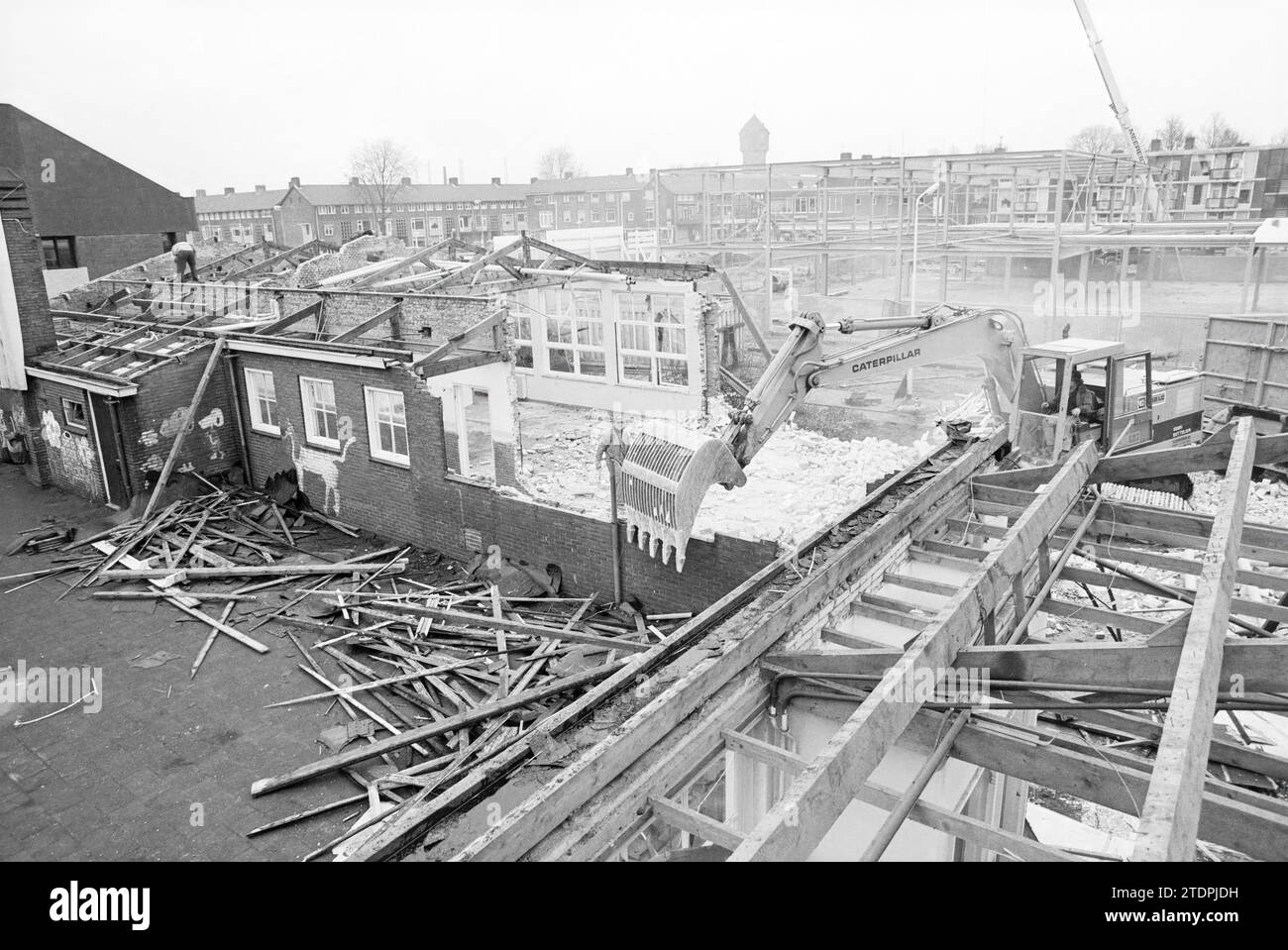 Démolition de divers bâtiments, 03-03-1989, Whizgle News from the Past, taillé pour l'avenir. Explorez les récits historiques, l'image de l'agence néerlandaise avec une perspective moderne, comblant le fossé entre les événements d'hier et les perspectives de demain. Un voyage intemporel façonnant les histoires qui façonnent notre avenir Banque D'Images