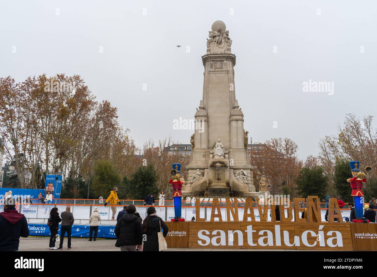 Marché de Noël Santa Lucia à Madrid Banque D'Images