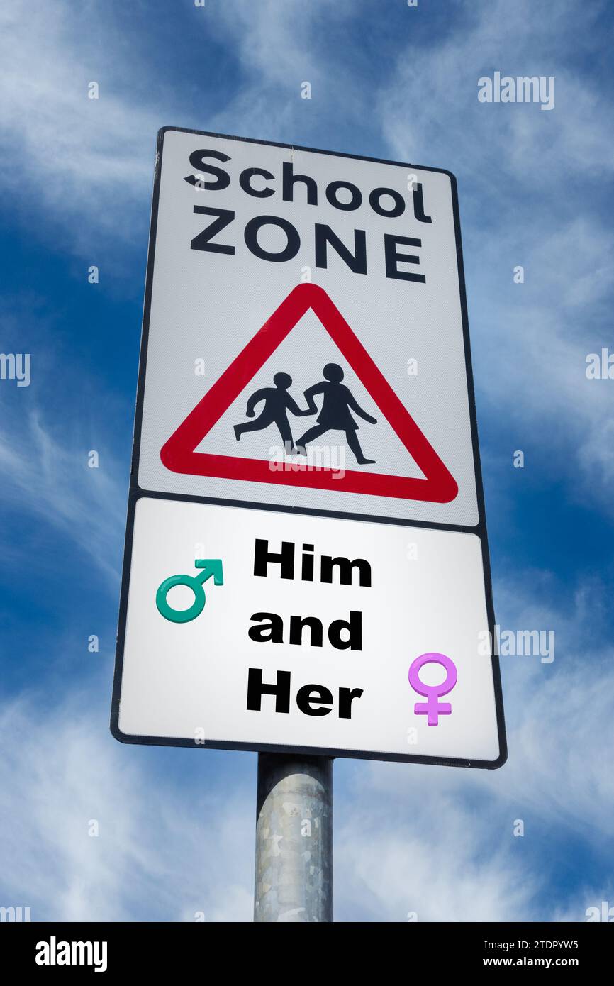 Transition sociale, genre, orientation scolaire, élèves...concept britannique Banque D'Images