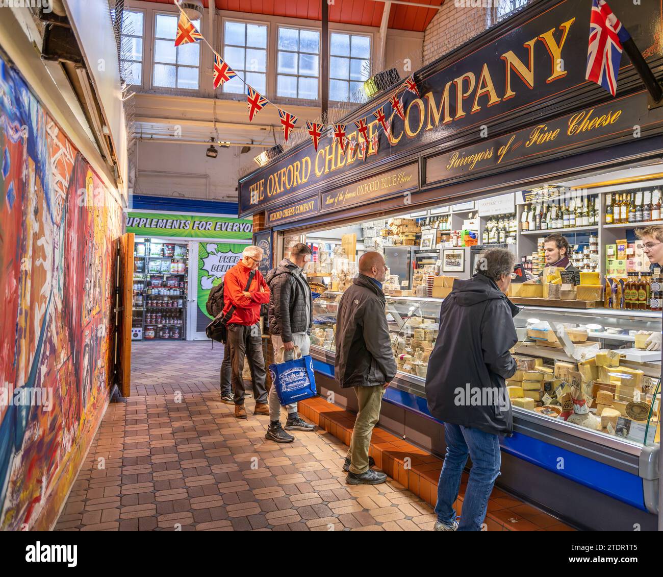 The Oxford Cheese Company Covered Market Oxford Banque D'Images