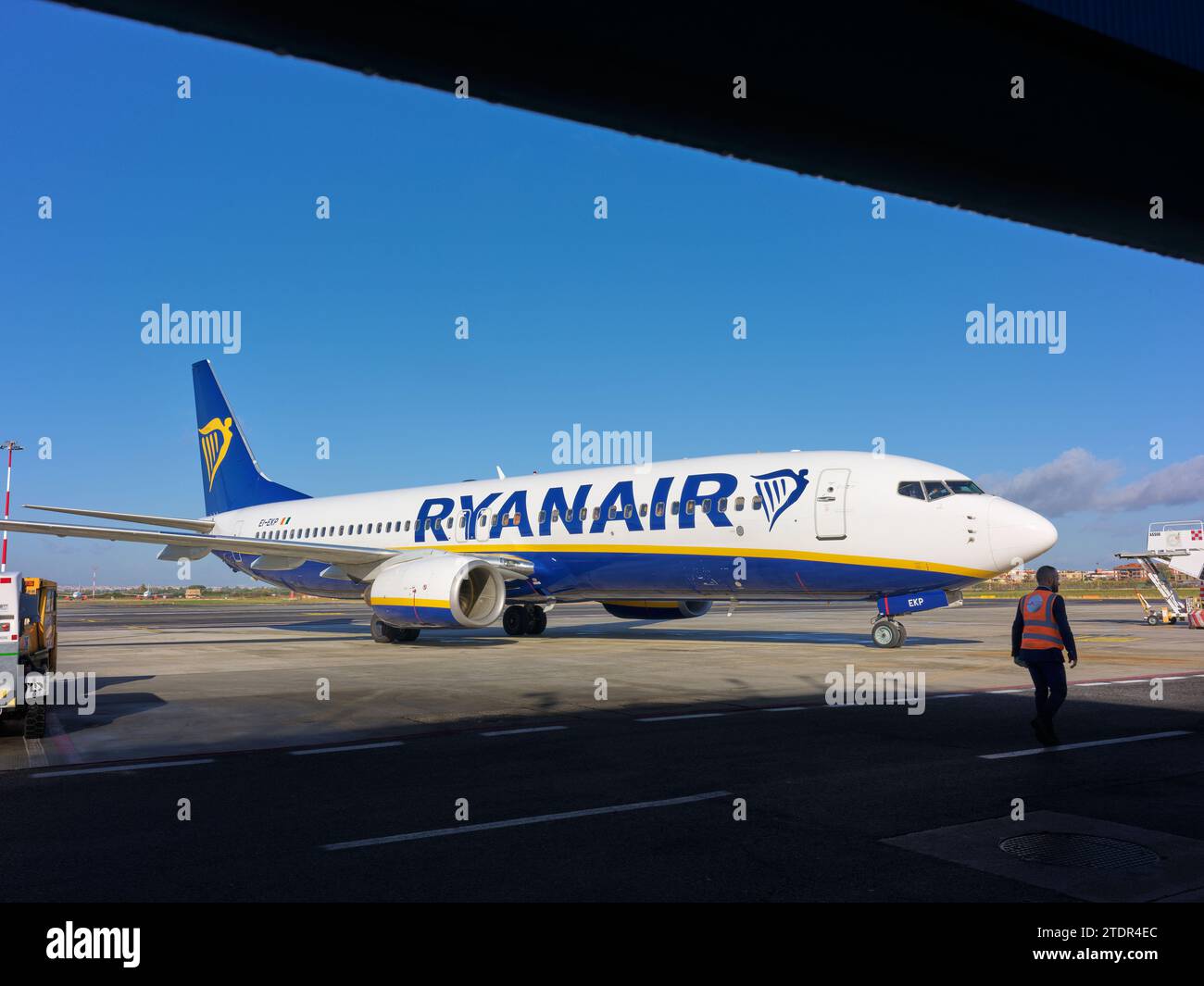 Avion Ryanair au sol Banque D'Images