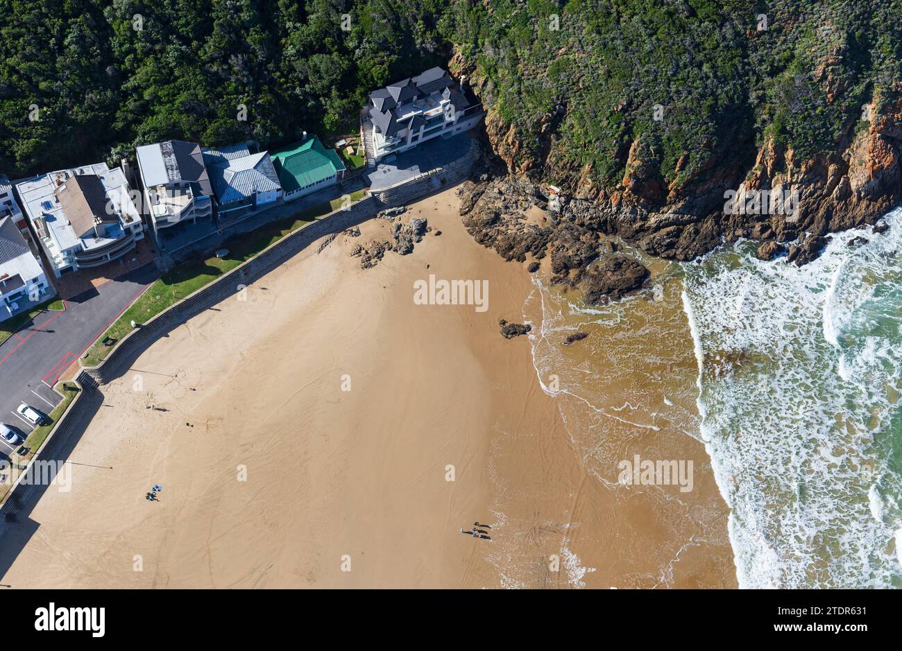 Photographie aérienne de Heralds Bay, Afrique du Sud. Banque D'Images