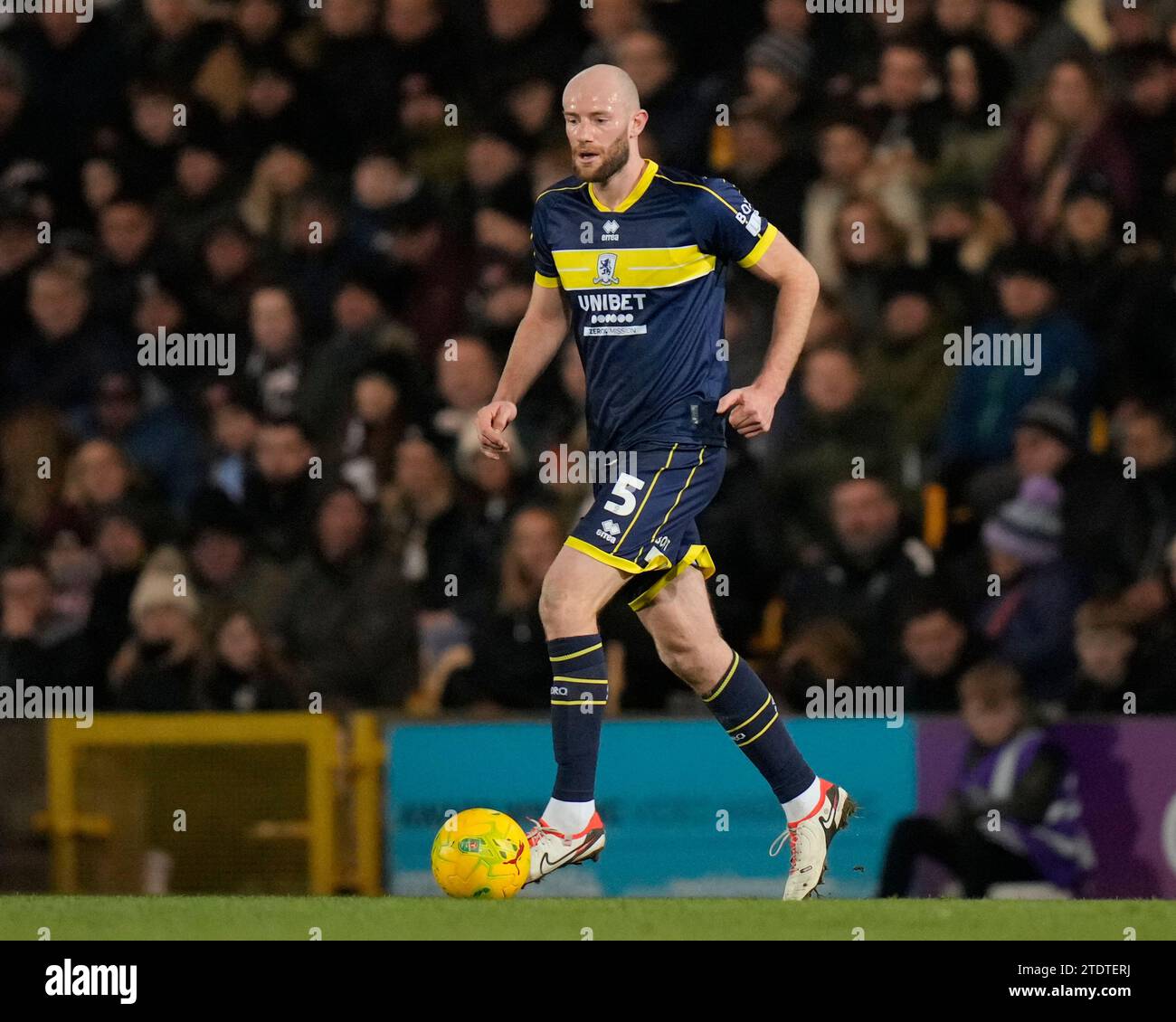 Matthew Clarke #5 de Middlesbrough lors du match de quart de finale de la Carabao Cup Port Vale vs Middlesbrough à Vale Park, Burslem, Royaume-Uni, le 19 décembre 2023 (photo de Steve Flynn/News Images) Banque D'Images