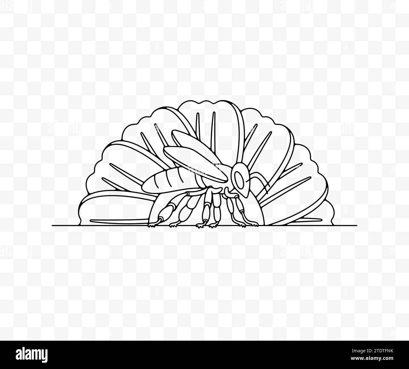 Abeille assis sur une fleur, insecte et rucher, design graphique. Animal, plante, jardin d'abeilles, apiculture et apiculture, conception vectorielle et illustration Illustration de Vecteur