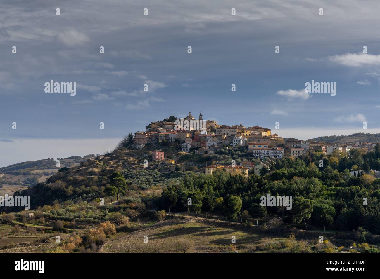 Une vue de la ville de Tolve en Basilicate Banque D'Images
