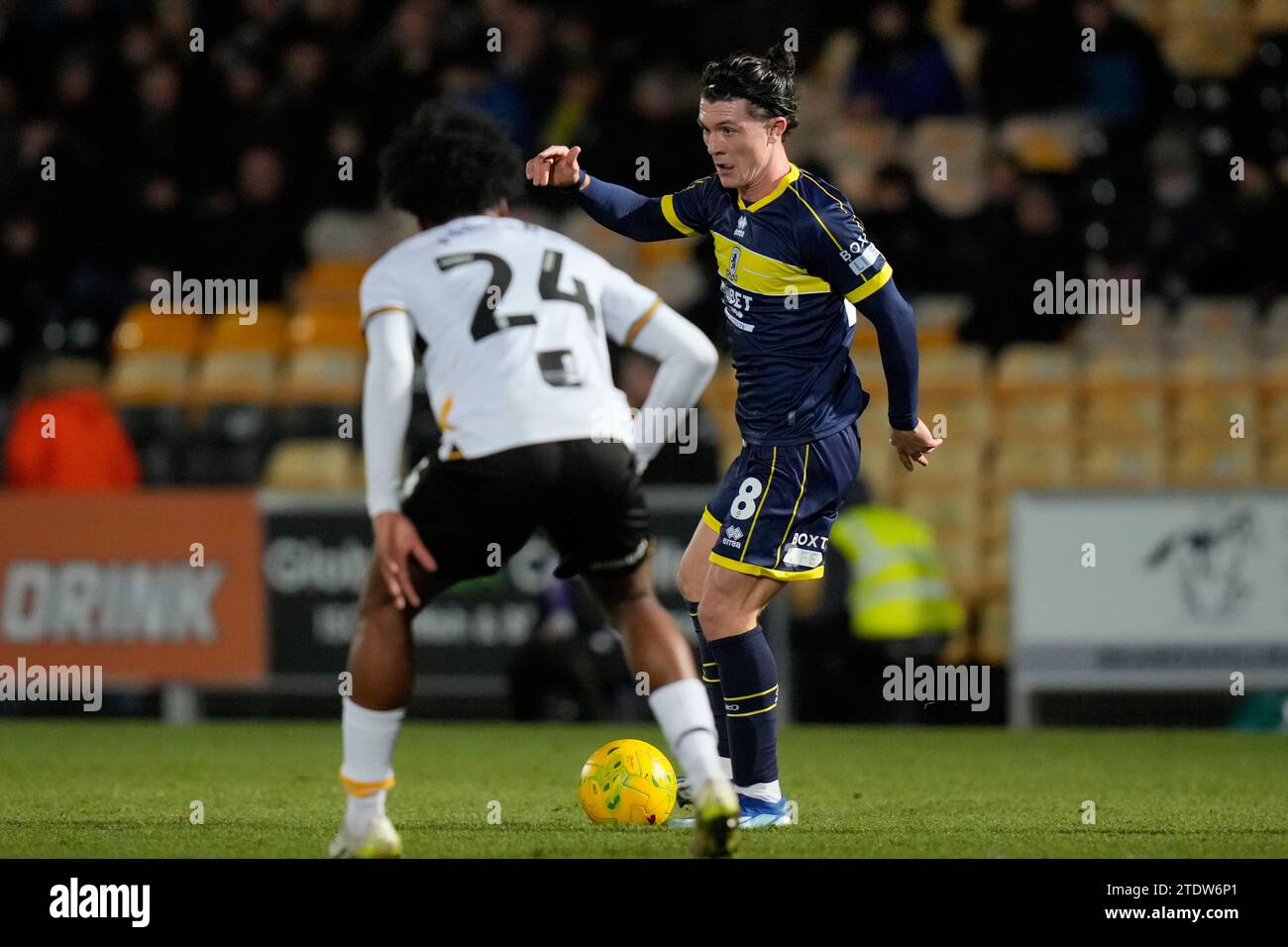 Calum Kavanagh #48 de Middlesbrough lors du match de quart de finale de la Carabao Cup Port Vale vs Middlesbrough à Vale Park, Burslem, Royaume-Uni, le 19 décembre 2023 (photo Steve Flynn/News Images) Banque D'Images