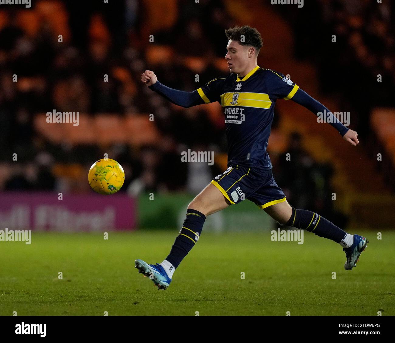 Burslem, Royaume-Uni. 31 août 2023. Law McCabe #49 de Middlesbrough lors du match de finale de la Carabao Cup Port Vale vs Middlesbrough à Vale Park, Burslem, Royaume-Uni, le 19 décembre 2023 (photo Steve Flynn/News Images) à Burslem, Royaume-Uni le 8/31/2023. (Photo Steve Flynn/News Images/Sipa USA) crédit : SIPA USA/Alamy Live News Banque D'Images