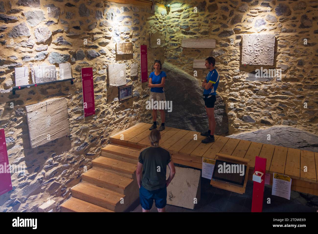 Capo di Ponte : Parc archéologique municipal de Seradina-Bedolina, musée, sites d'art rupestre, dessins rupestres à Valcamonica (vallée de Camonica) à Brescia, Banque D'Images