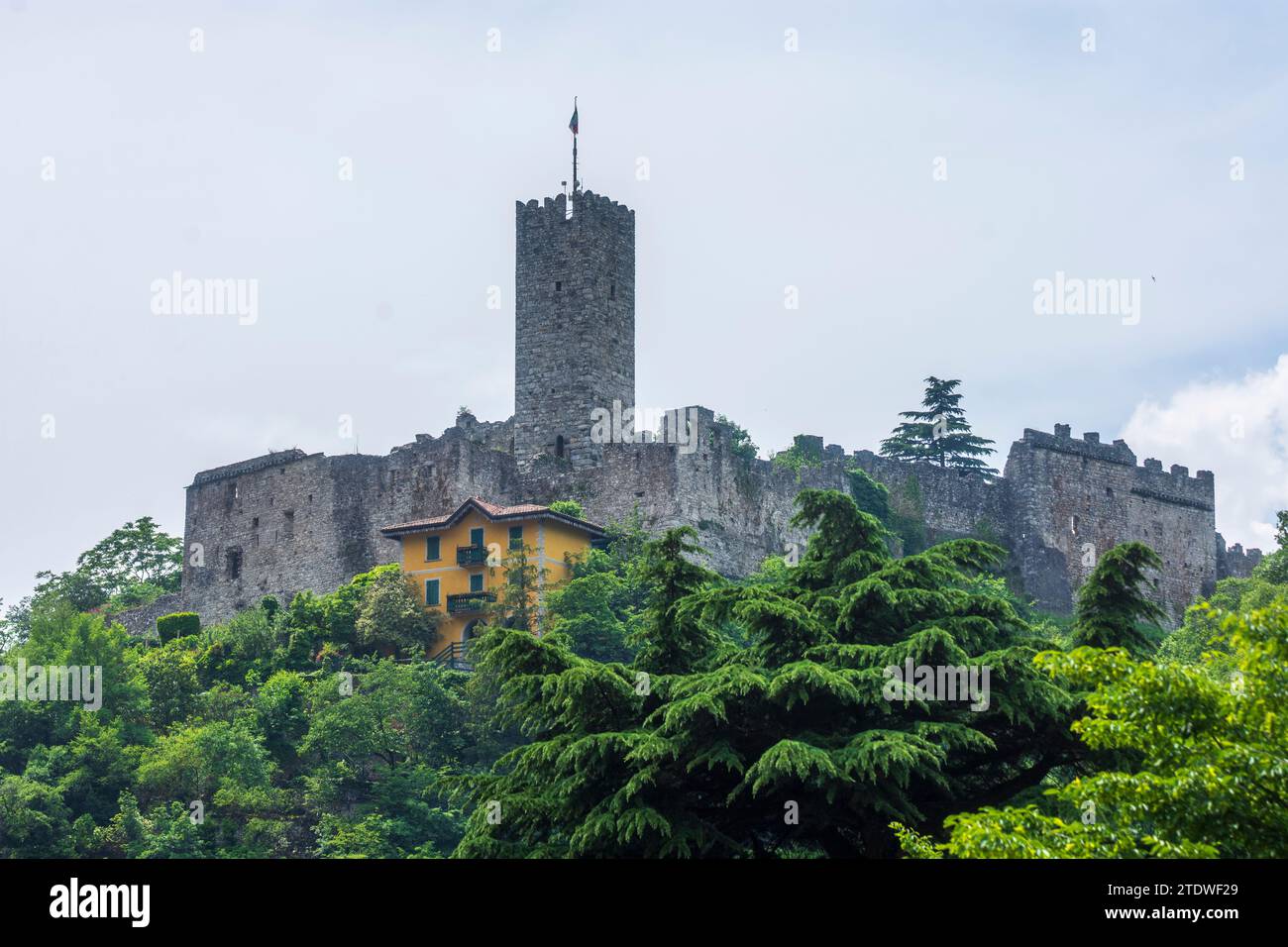 Breno : Château de Breno à Brescia, Lombardie, Lombardie, Italie Banque D'Images