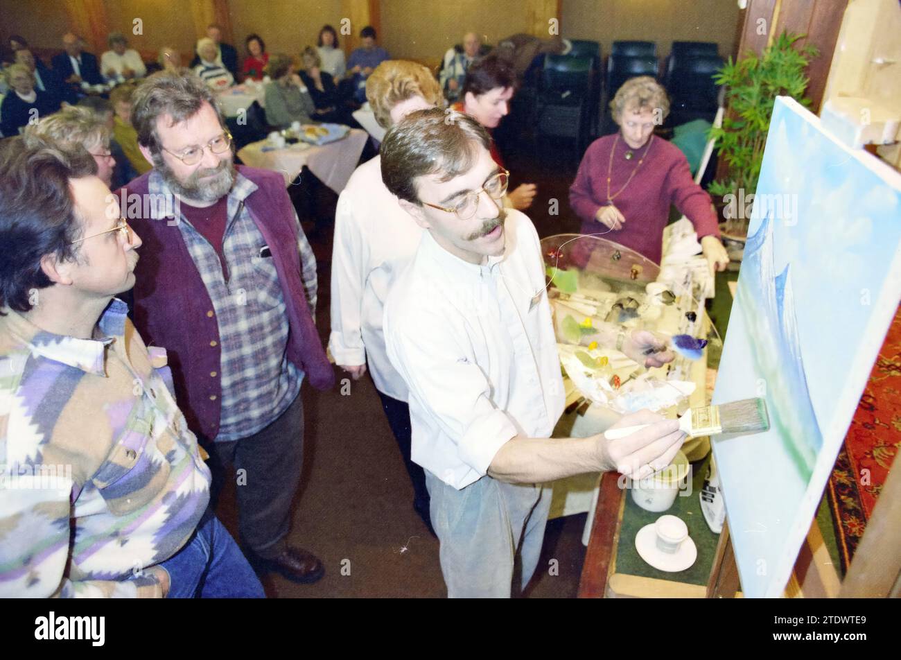 Cours de peinture rapide, Hotel Raeckse, H'lem, Haarlem, pays-Bas, 17-02-1996, Whizgle nouvelles du passé, adaptées à l'avenir. Explorez les récits historiques, l'image de l'agence néerlandaise avec une perspective moderne, comblant le fossé entre les événements d'hier et les perspectives de demain. Un voyage intemporel façonnant les histoires qui façonnent notre avenir Banque D'Images