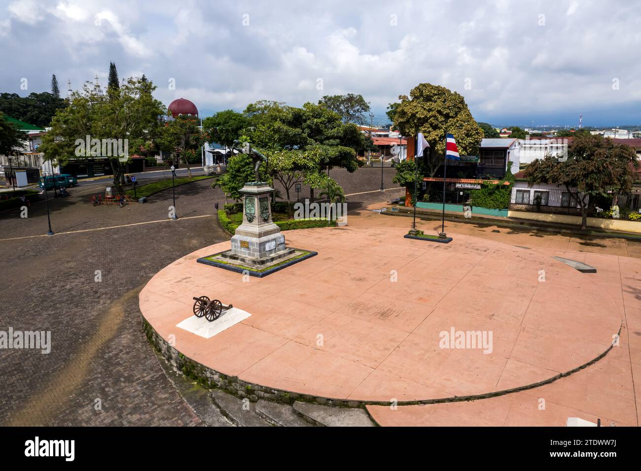 Vue aérienne du monument Juan Santamaria à Alajuela Costa Rica Banque D'Images Vue aérienne du monument Juan Santamaria à Alajuela Costa Rica Banque D'Images