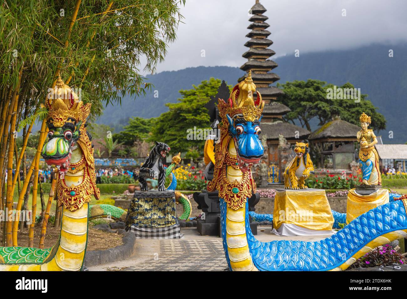 Pura Ulun Danu Beratan, ou Pura Bratan, un temple shaivite hindou majeur à Bali Banque D'Images