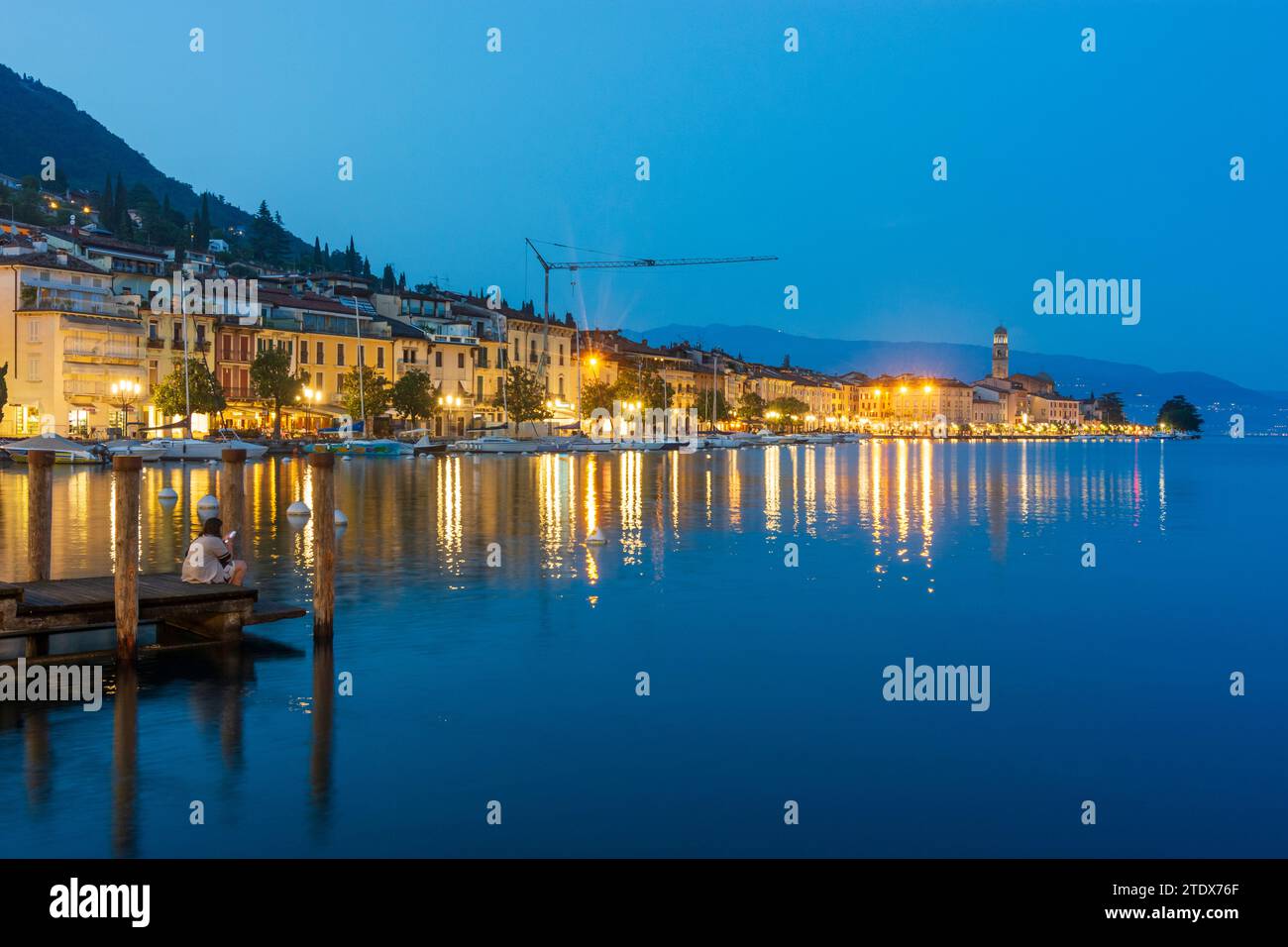 Salo : Lago di Garda (Lac de Garde), Salo bord du lac à Brescia, Lombardie, Lombardie, Italie Banque D'Images