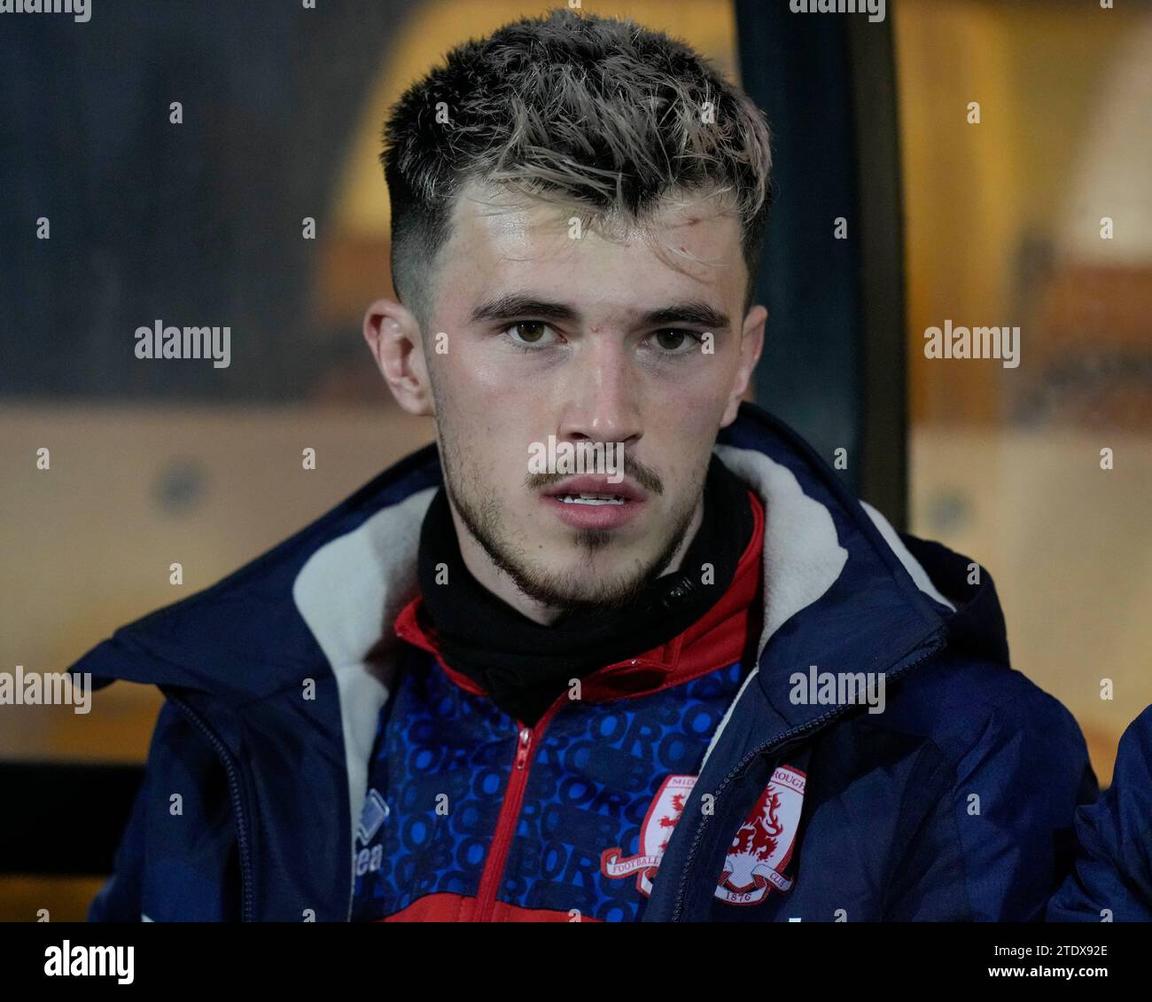 Burslem, Royaume-Uni. 31 août 2023. Alex Gilbert #14 de Middlesbrough avant le match de finale de la Carabao Cup Port Vale vs Middlesbrough à Vale Park, Burslem, Royaume-Uni, le 19 décembre 2023 (photo Steve Flynn/News Images) à Burslem, Royaume-Uni le 8/31/2023. (Photo Steve Flynn/News Images/Sipa USA) crédit : SIPA USA/Alamy Live News Banque D'Images