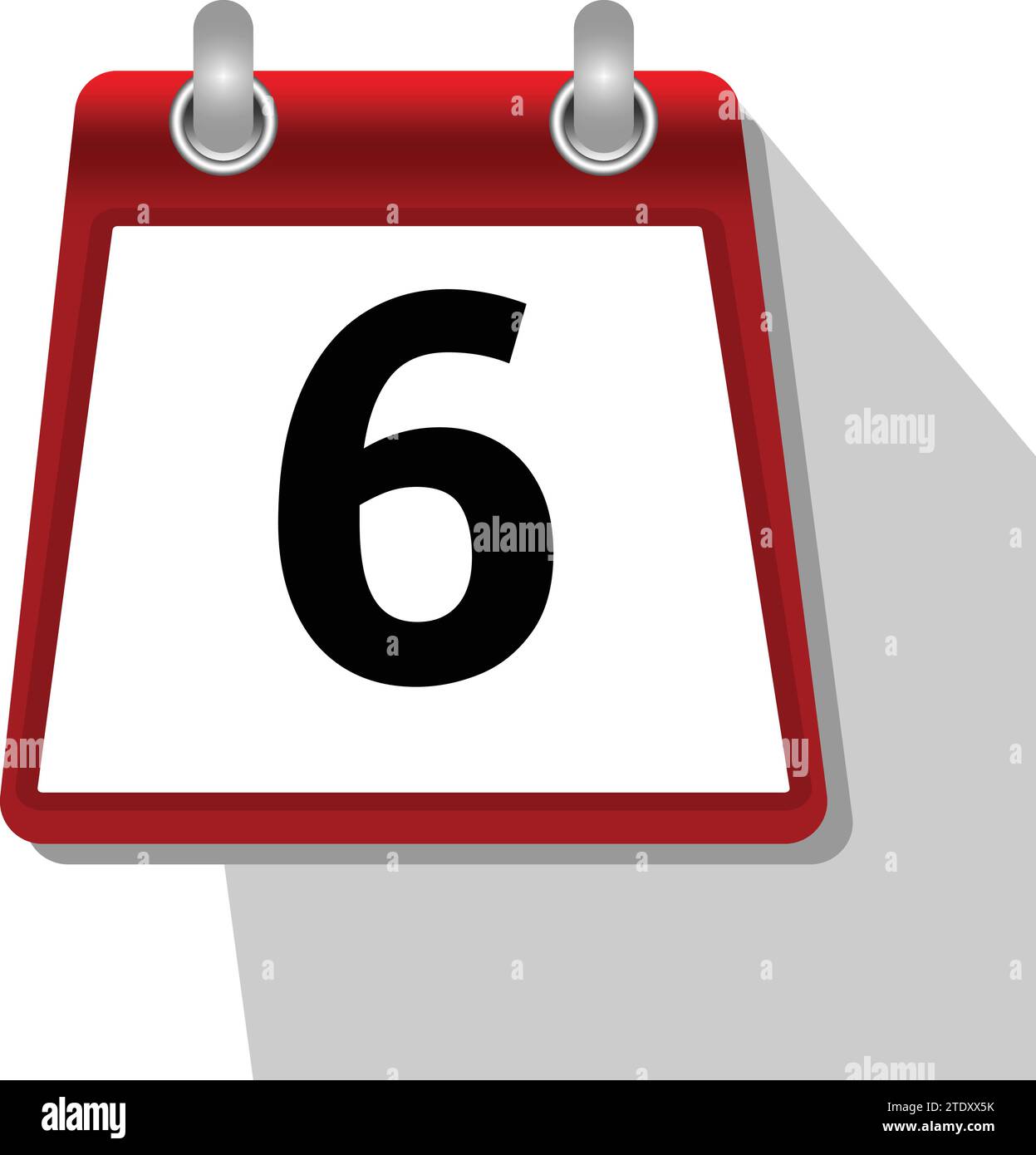 6 simple icône de calendrier sur fond blanc Illustration de Vecteur