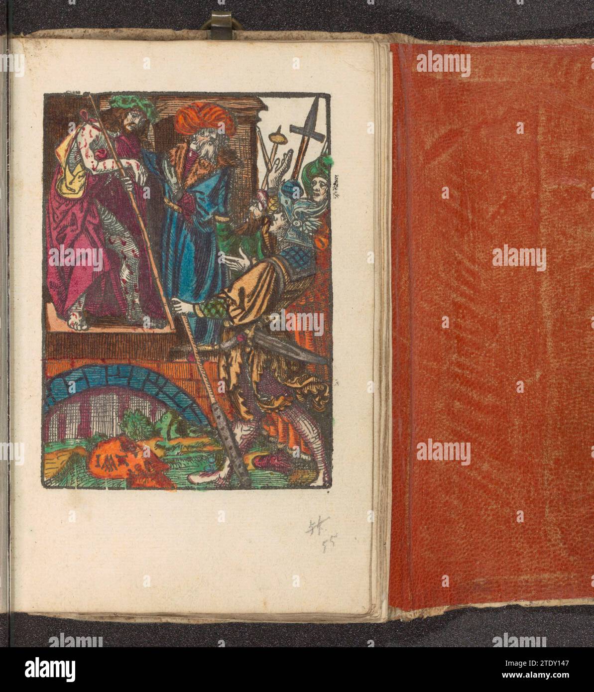 Christ montré au peuple (ecce gay), c. 1530 Christ est montré au peuple par Pilate. Un soldat lève les yeux. L'impression fait partie d'un livre. Amsterdam papier Christ est montré au peuple par Pilate. Un soldat lève les yeux. L'impression fait partie d'un livre. Journal d'Amsterdam Banque D'Images