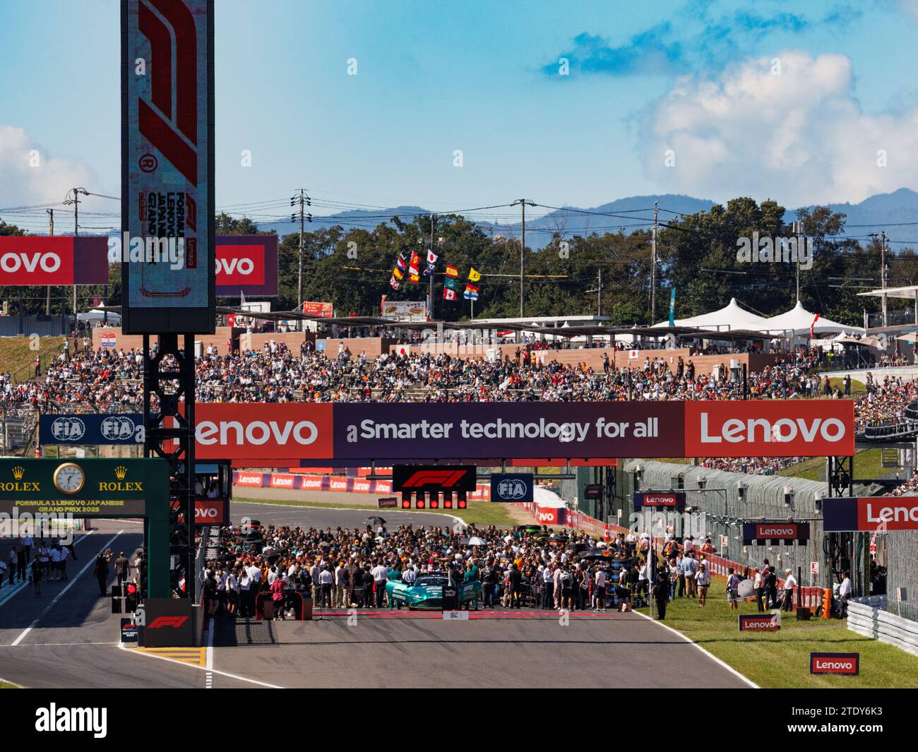 Circuit du Grand Prix de Suzuka, 20 décembre 2023 : grille de départ le jour de la course du Grand Prix de Formule 1 du Japon 2023. Banque D'Images