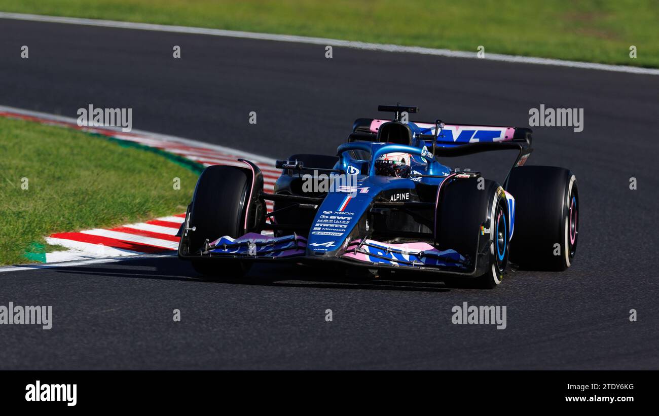 Suzuka Grand Prix circuit, 20 décembre 2023 : Esteban Ocon (FRA) de l'équipe Alpine lors du Grand Prix de Formule 1 du Japon 2023. Banque D'Images