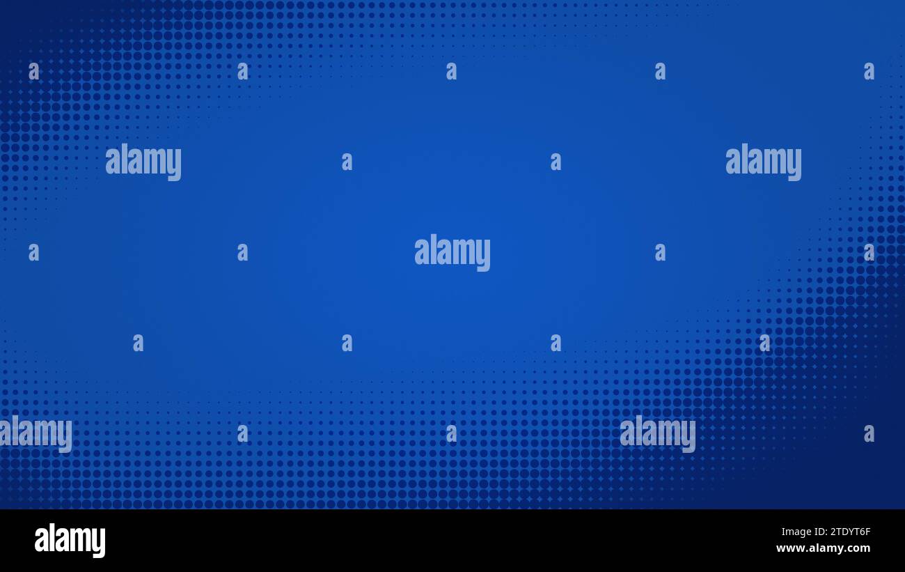 Motif demi-ton bleu foncé abstrait sur fond bleu. Motif pointillé plein cadre haute résolution pour modèle, brochure, carte de visite, page Web, etc Banque D'Images