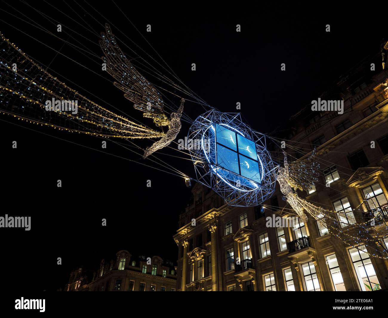 The Spirit of Christmas, Regent Street, Christmas Lights, Londres, Angleterre, ROYAUME-UNI, GB. Banque D'Images