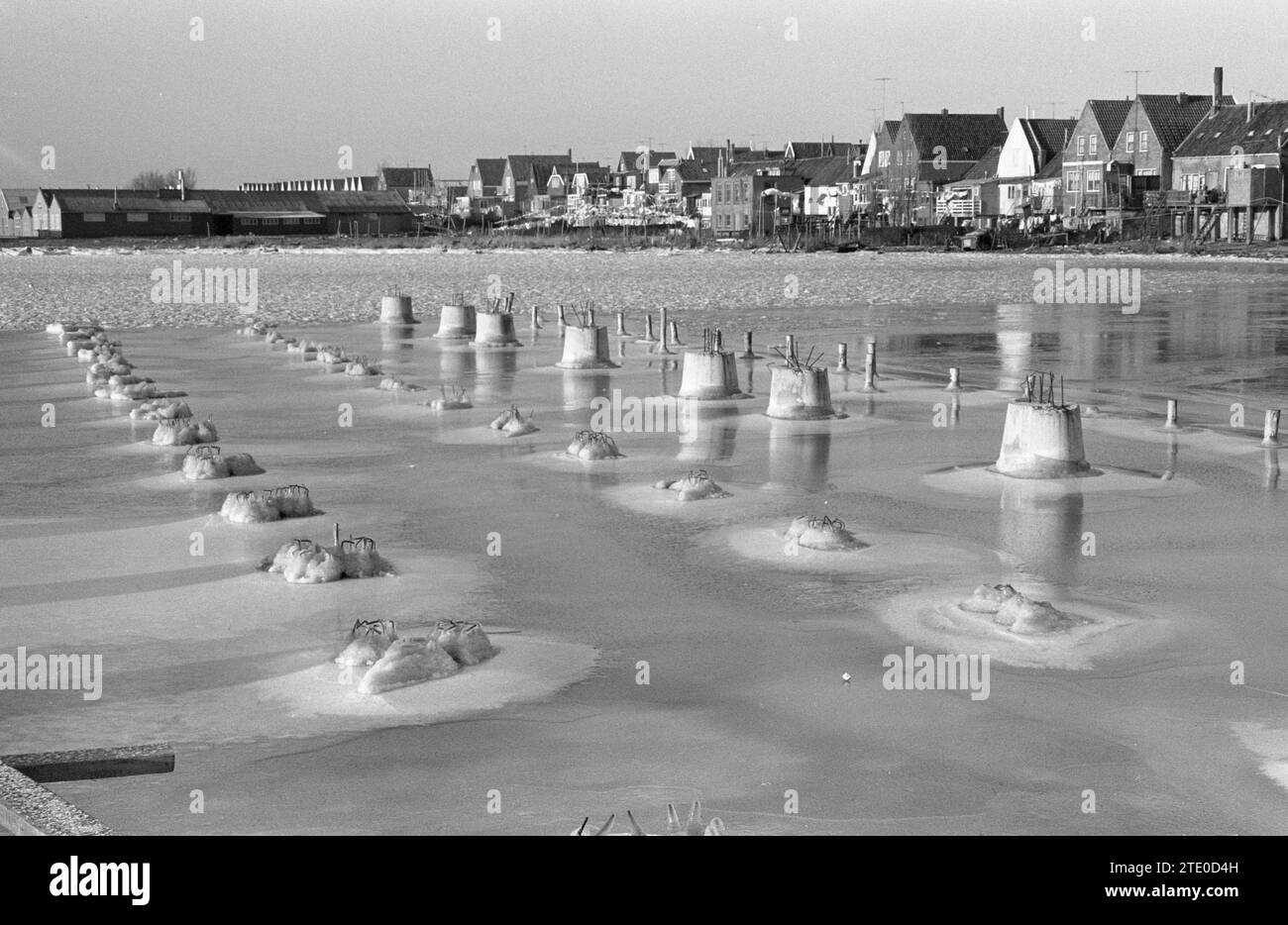 Glace sur l'Ijsselmeer ca. 24 décembre 1962 Banque D'Images