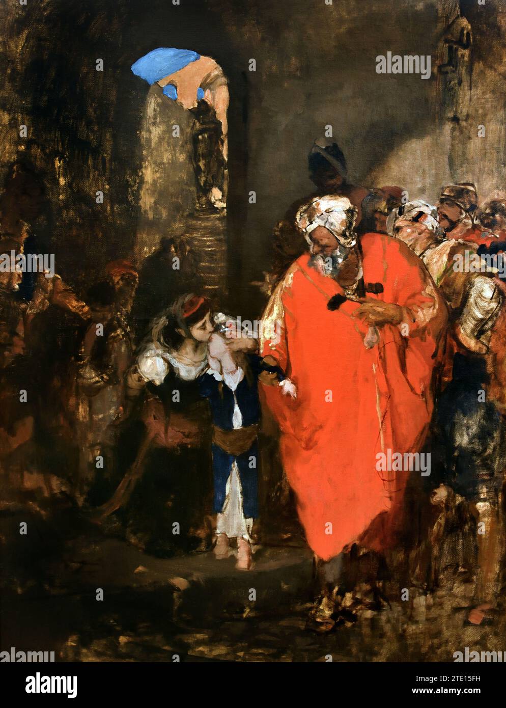 Gyzis Nikolaos (1842 - 1901) le marché aux esclaves , peinture 19RBR-20th Century, Galerie nationale, Athènes, Grèce. Orientaliste, orientalisme Banque D'Images