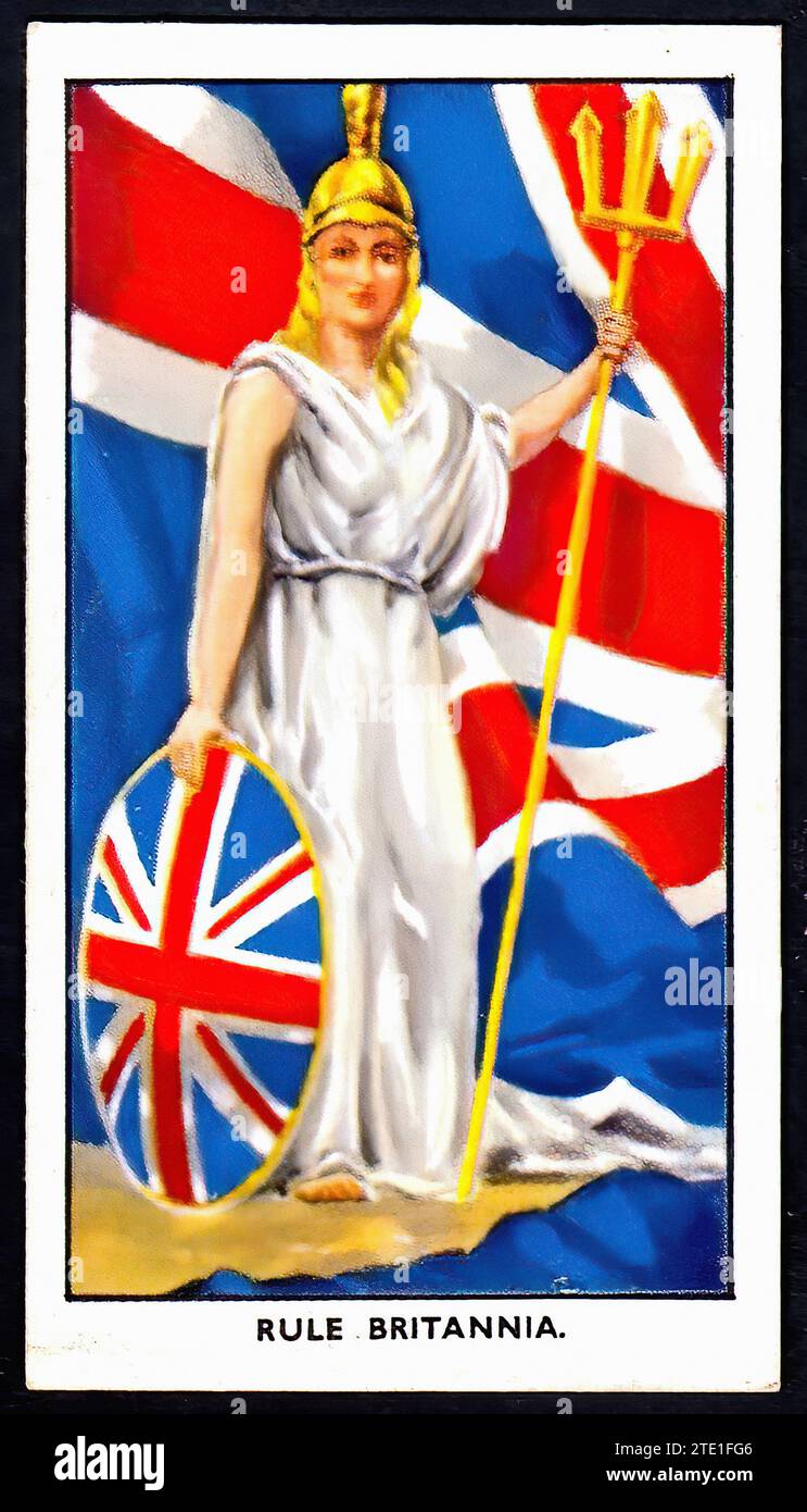 Règle Britannia - Illustration de carte de cigarette vintage Banque D'Images