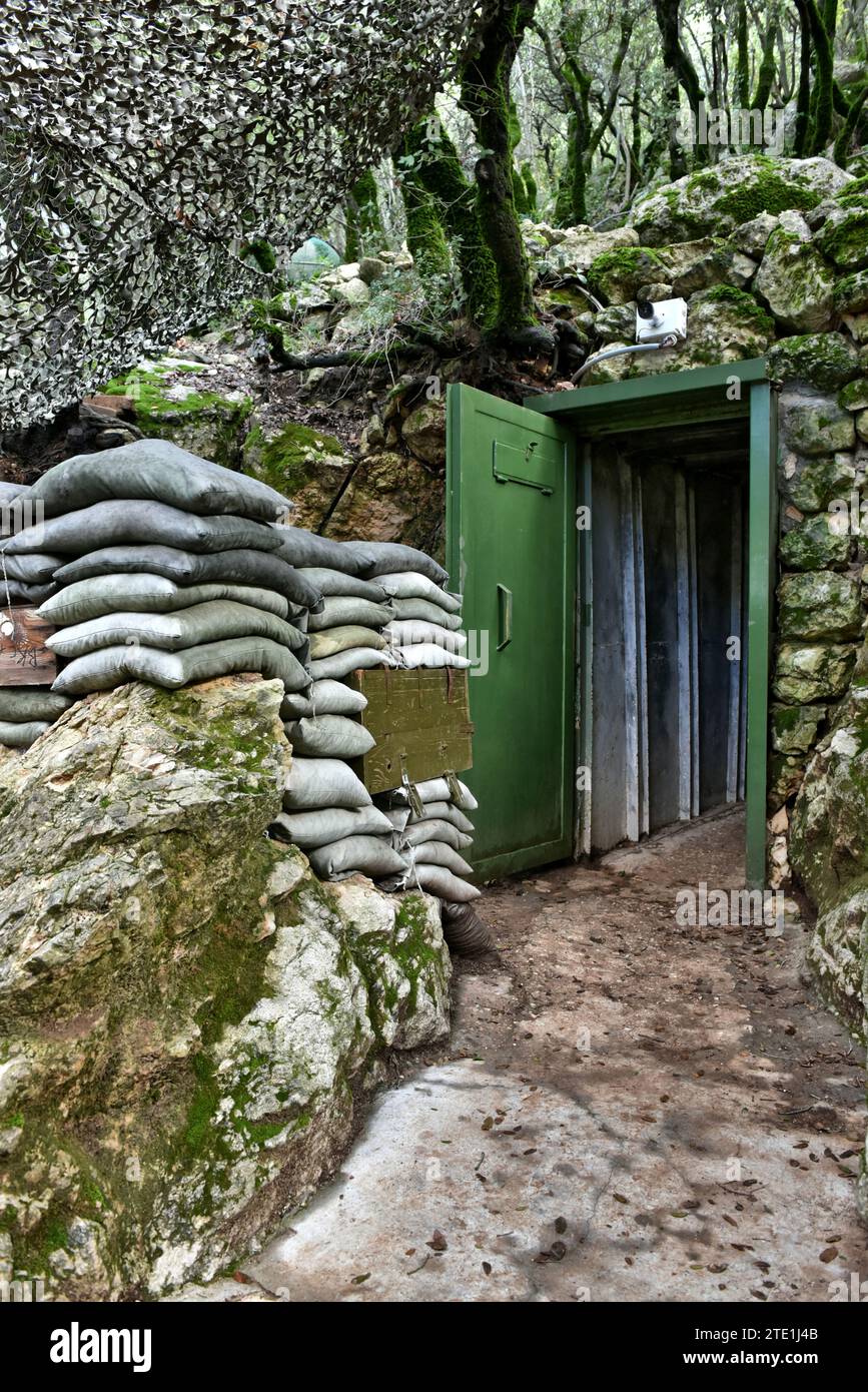 Un tunnel secret du Hezbollah creusé en 1989 lors de l’occupation israélienne du Sud-Liban en 1982-2000. Mleeta Landmark, Sud-Liban Banque D'Images