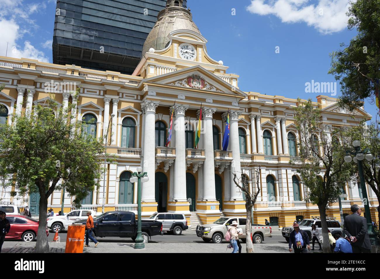 Le Palais législatif de Bolivie sur la Plaza Murillo. La Paz, Bolivie, 10 octobre 2023. Banque D'Images