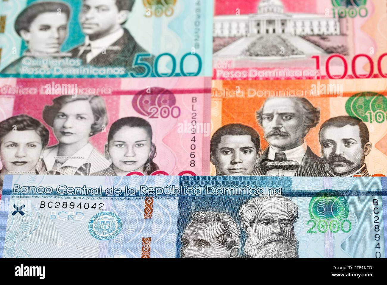 République Dominicaine - peso d'argent de l'expérience en affaires Banque D'Images