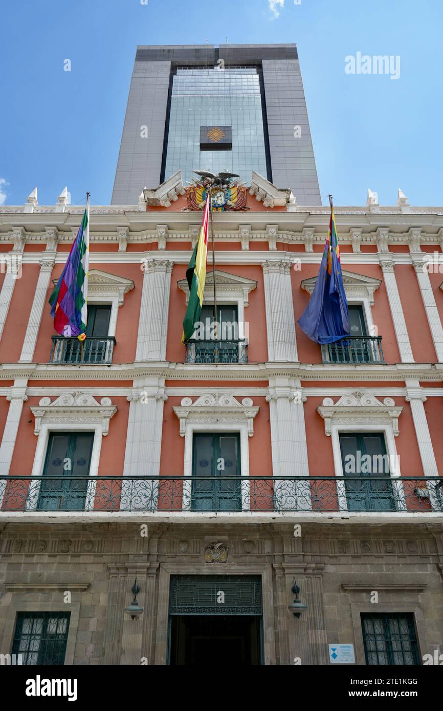 Le Palais du Gouvernement sur la Plaza Murillo. La Paz, Bolivie. Banque D'Images