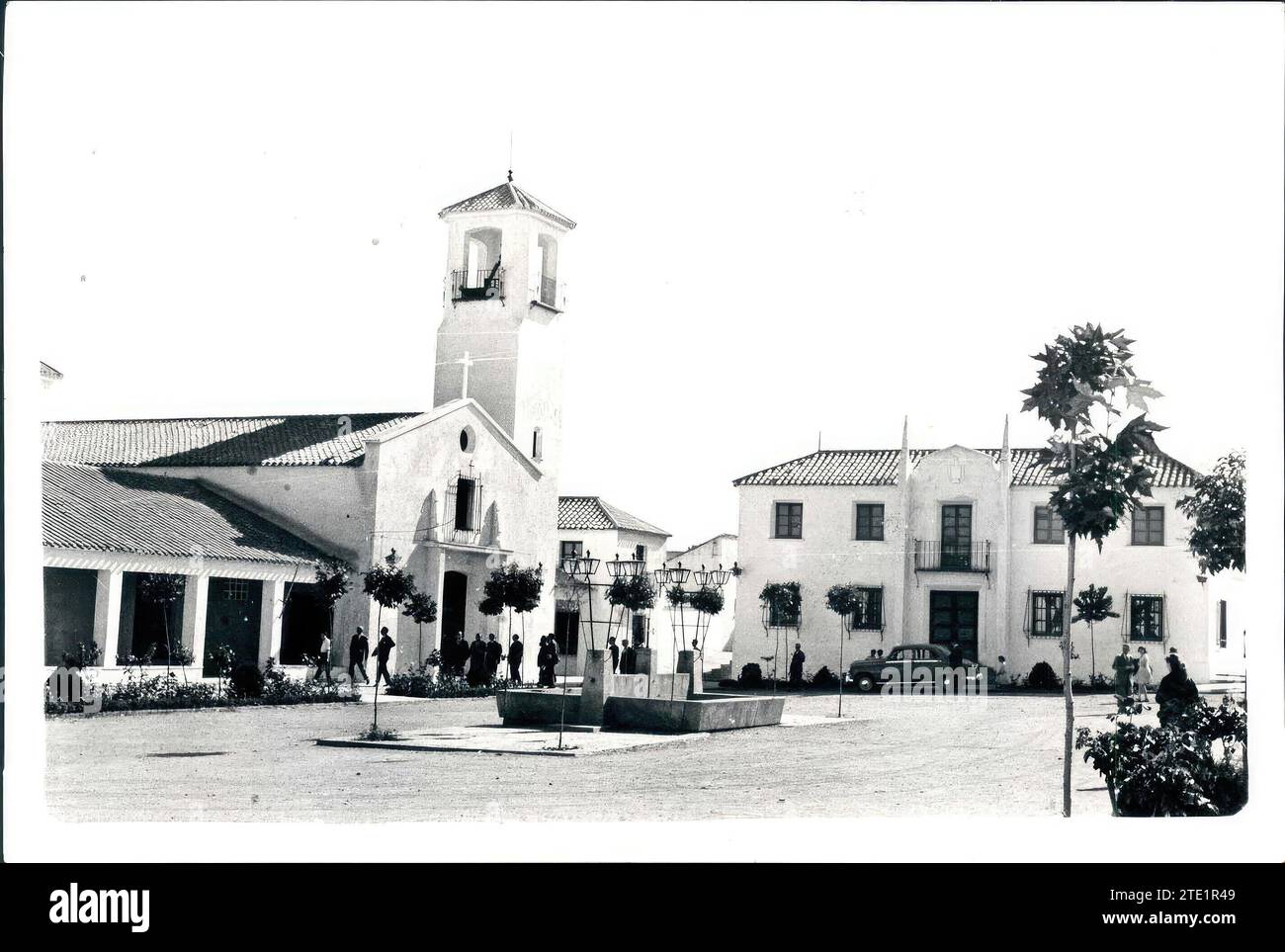 12/31/1949. Vue partielle sur la place Guadalen del caudillo. Crédit : Album / Archivo ABC / Iglesias Banque D'Images