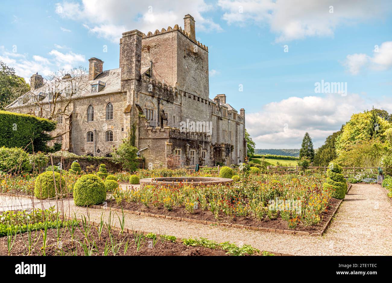 Abbaye et jardins de Buckland à Buckland Monachorum, près de Yelverton, Devon, Angleterre Banque D'Images
