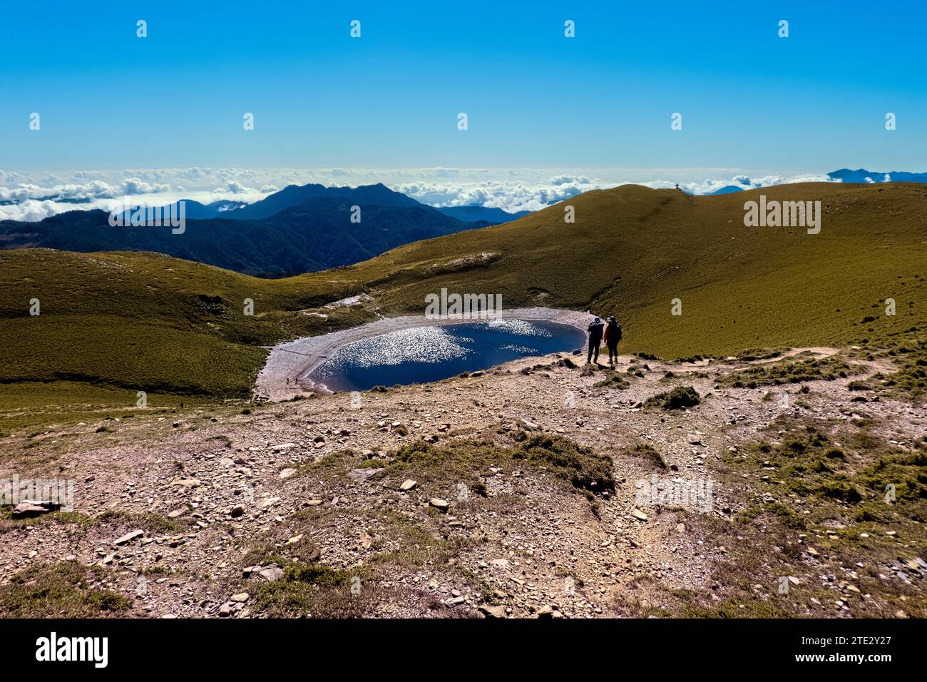 Le magnifique lac alpin Jiaming, Taitung, Taiwan Banque D'Images