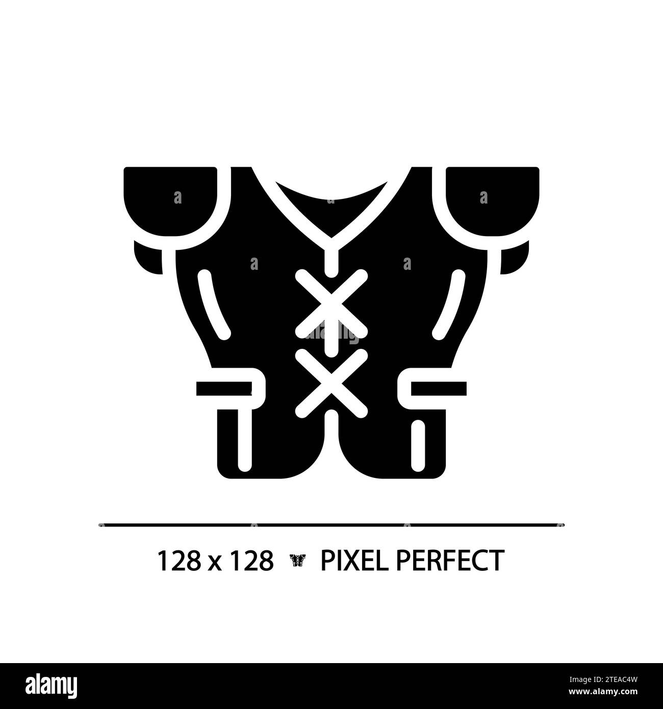 Épaulettes avec icône en glyphe noir Illustration de Vecteur